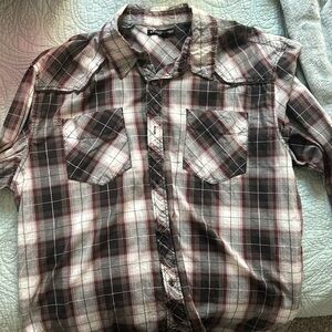 Used Affliction Button Up Shirt. Size 2X